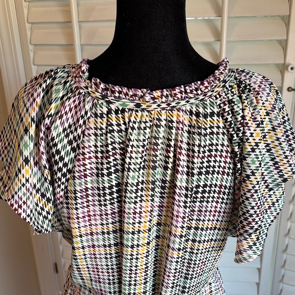 LOFT Multicolor Plaid Midi Dress - Picture 7 of 10